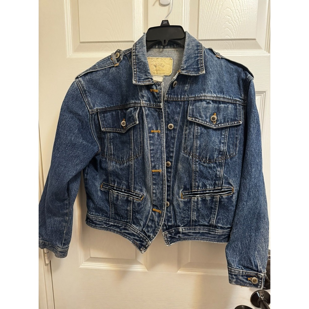 Vintage Helium‎ Woman's Denim Jacket 90's Size Large Estimated